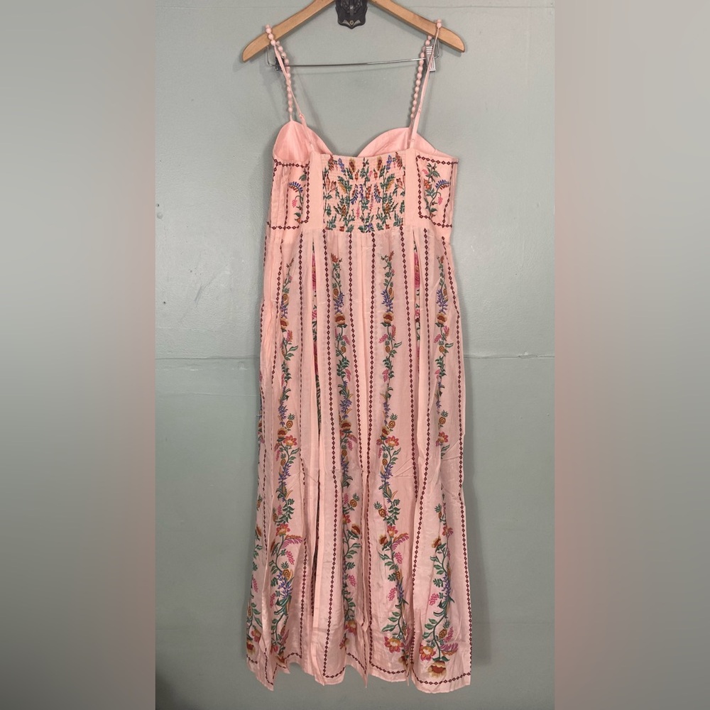FARM Rio Pink Delicate Forest Maxi Dress Floral Tropical XL - Picture 5 of 6